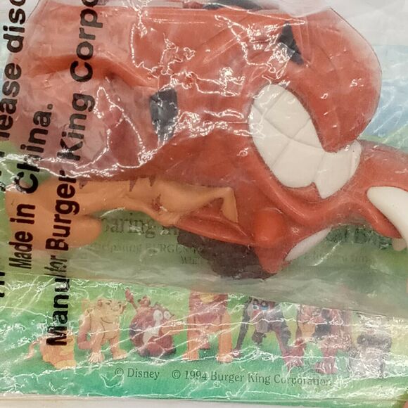 Disney Lion King Timon Pumbaa 1994 Burger King Kids Club Toy Vintage Collectible - Picture 11 of 11